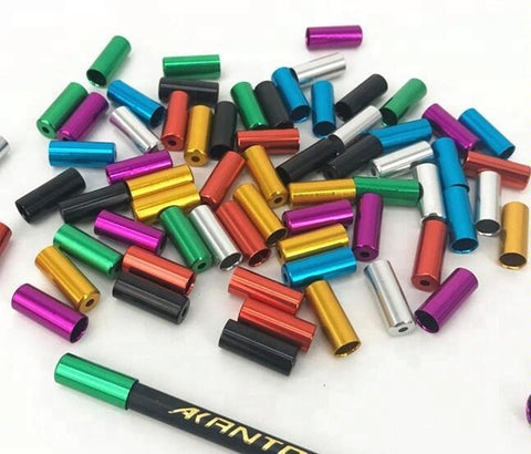End Cap Ferrule for Brake Gear Outer Cable 4mm 5mm Anodised Alloy 10 Pack - ETC Shop